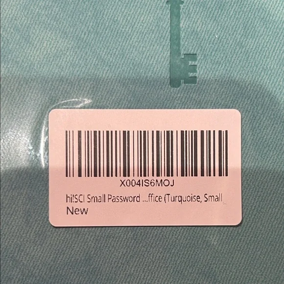 Teal Journal with Key Embossment - For Password Protection & Notes - Picture 2 of 3